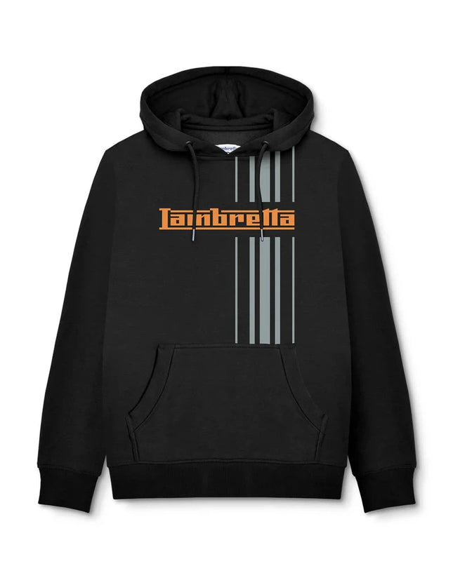 Lambretta Stripe Hoodie Black - 489 Raw Menswear