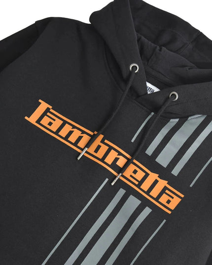Lambretta Stripe Hoodie Black - 489 Raw Menswear