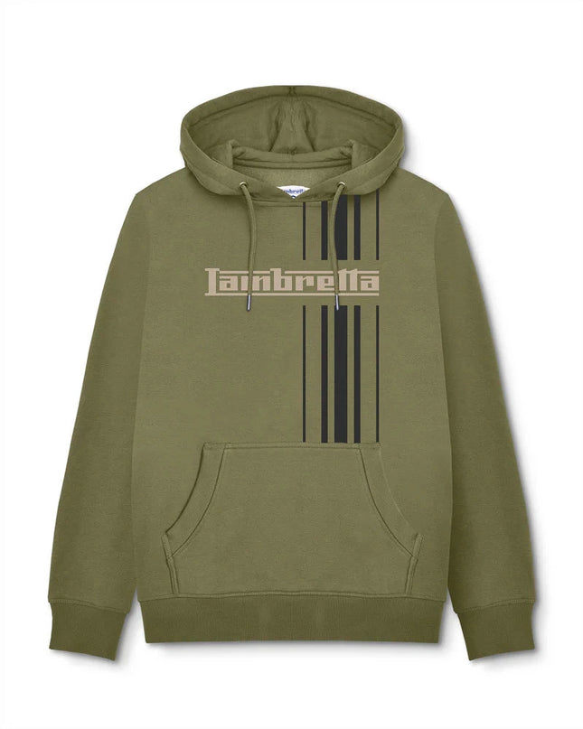 Lambretta Stripe Hoodie Khaki - 491 Raw Menswear