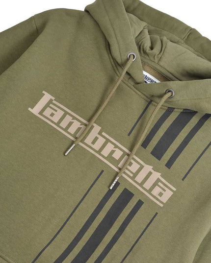Lambretta Stripe Hoodie Khaki - 491 Raw Menswear
