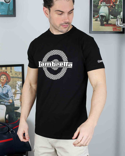 Lambretta Two Tone Target Tee Black
