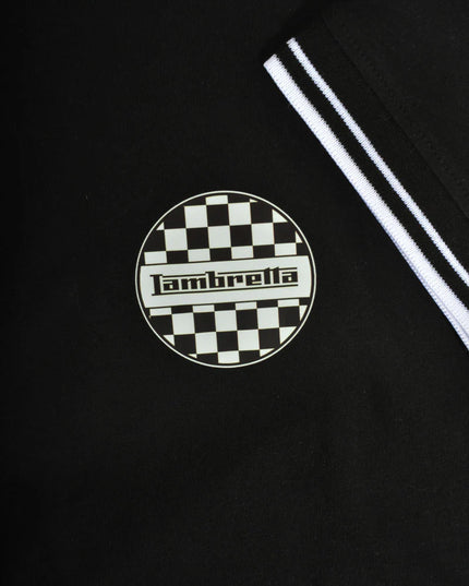 Lambretta Two Tone Badge Polo Black 