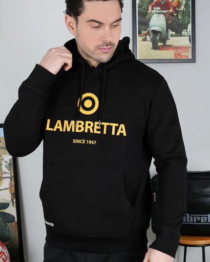 Lambretta Brand Target Hoodie Black/Gold