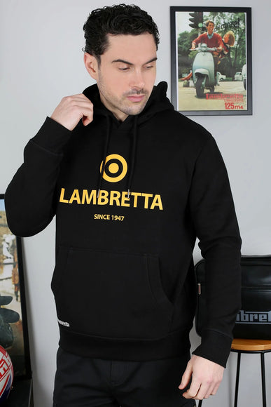Lambretta Brand Target Hoodie Black/Gold