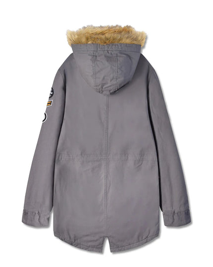 Lambretta Sherpa Lined Parka Iron Grey 