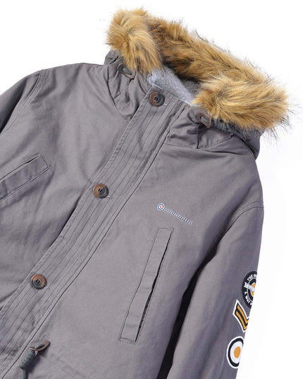 Lambretta Sherpa Lined Parka Iron Grey 