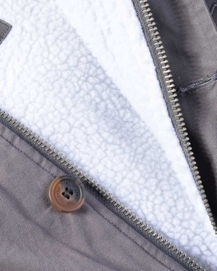 Lambretta Sherpa Lined Parka Iron Grey 