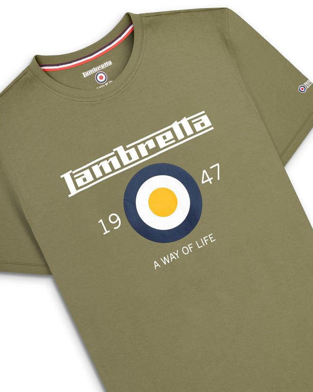Lambretta Classic Target Tee in Khaki