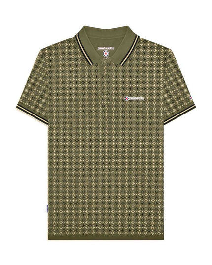 Lambretta Geo AOP Polo Khaki