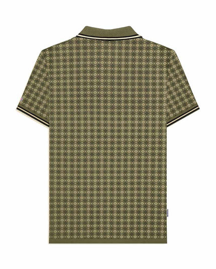Lambretta Geo AOP Polo Khaki