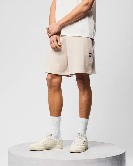 Weekend Offender Missour Check Panelled Shorts Cement
