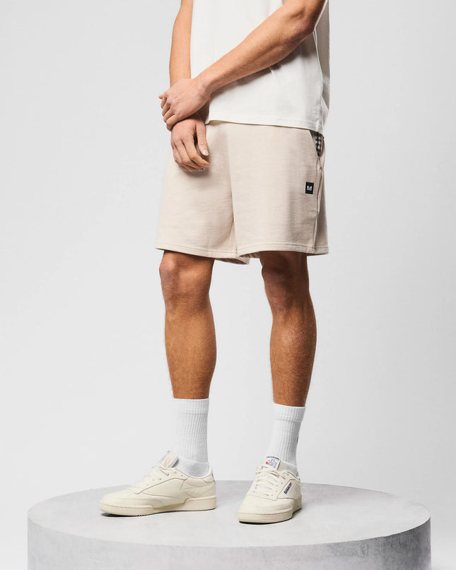Weekend Offender Missour Check Panelled Shorts Cement