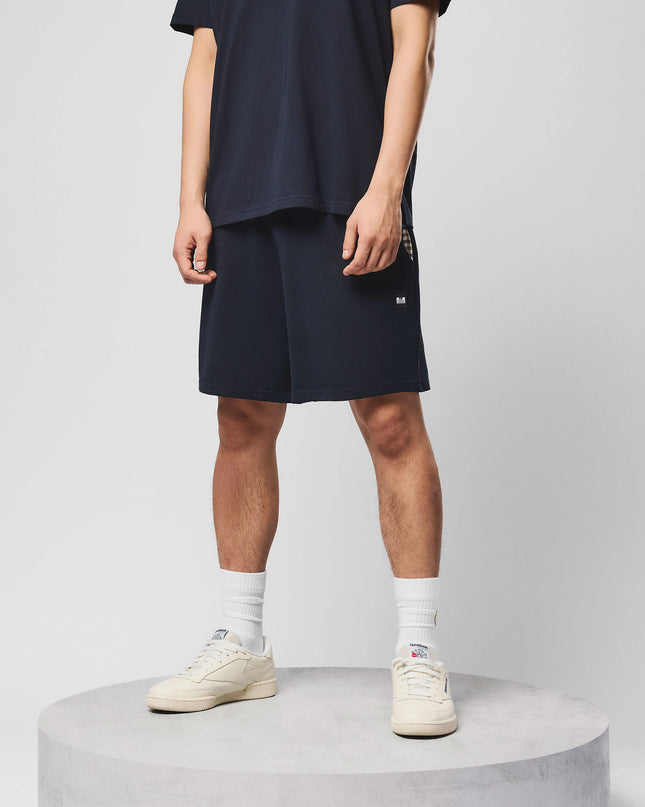 Weekend Offender Missour Check Panelled Shorts Navy