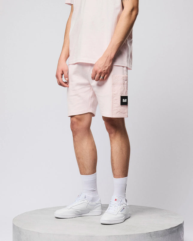 Weekend Offender Chiyoda Large Ripstop Pocket Shorts Soft Pink