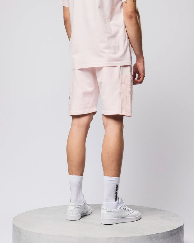 Weekend Offender Chiyoda Large Ripstop Pocket Shorts Soft Pink