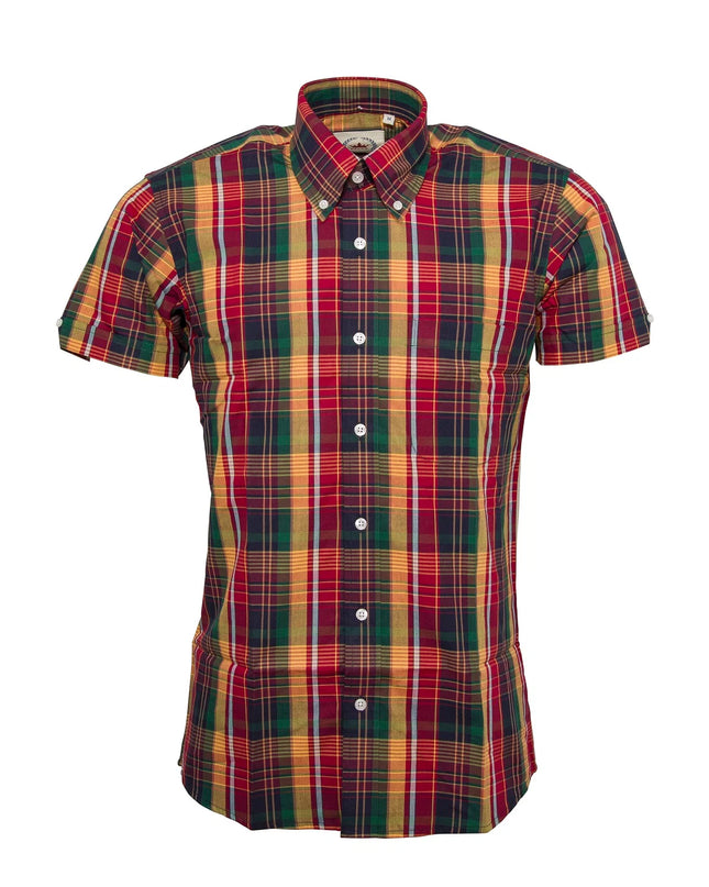 Relco Men's Short Sleeve Check Shirt in Multi