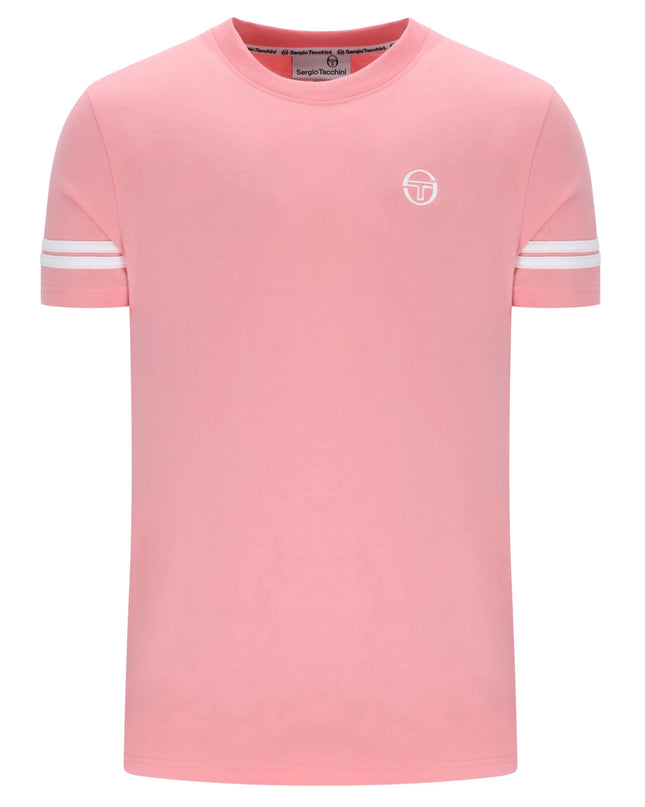 Sergio Tacchini Grello Crew Neck Tee Geranium Pink/White