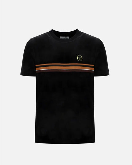 Sergio Tacchini Ayme Velour Tee Black/Gold - 134 Raw Menswear