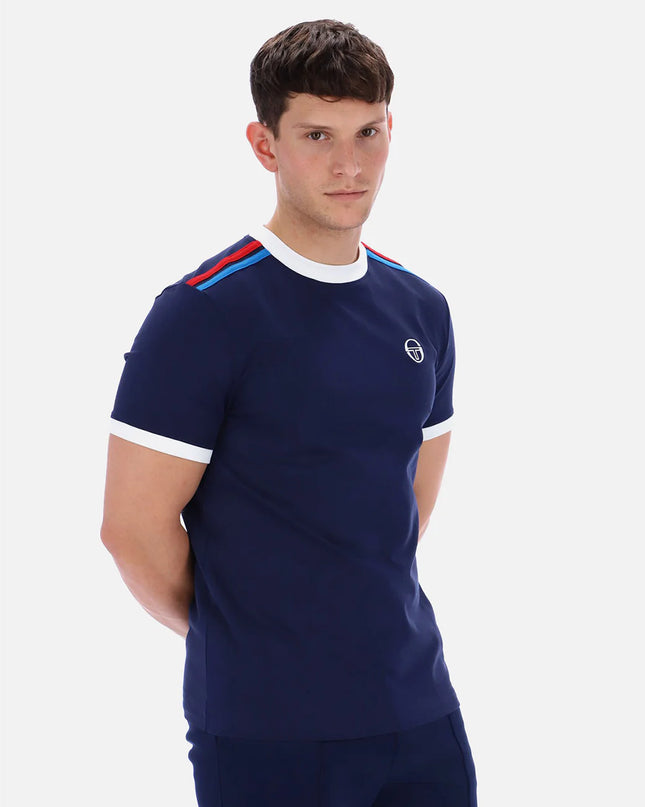 Sergio Tacchini Triste Tee Maritime Blue/White