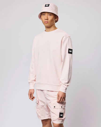 Weekend Offender F Bomb Ripstop overlay Sweater Soft Pink
