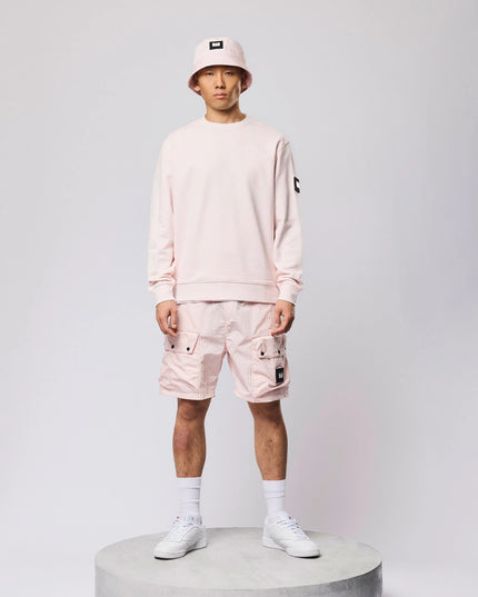 Weekend Offender F Bomb Ripstop overlay Sweater Soft Pink