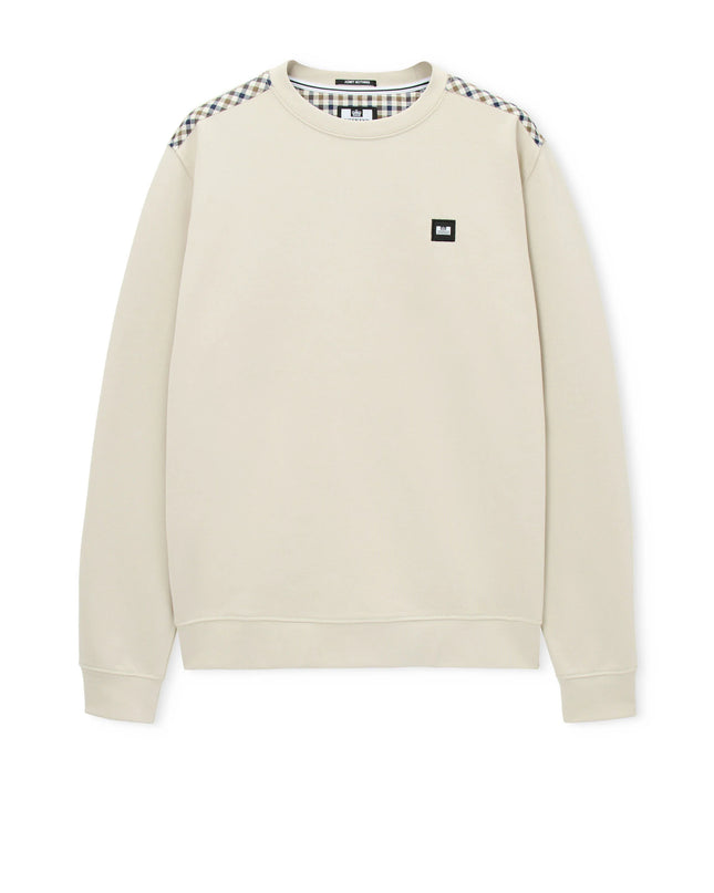 Weekend Offender Beïda Mid House Check Panel Sweater Cement