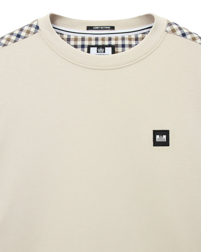 Weekend Offender Beïda Mid House Check Panel Sweater Cement