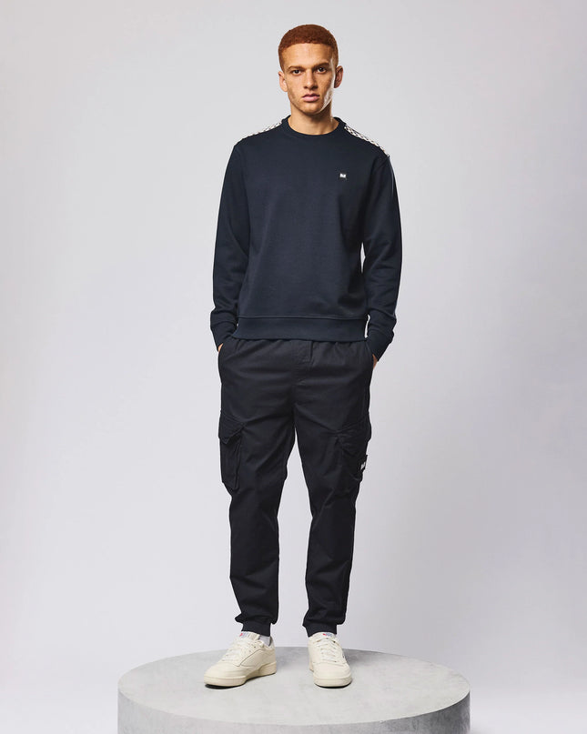 Weekend Offender Beïda Mid House Check Panel Sweater Navy 