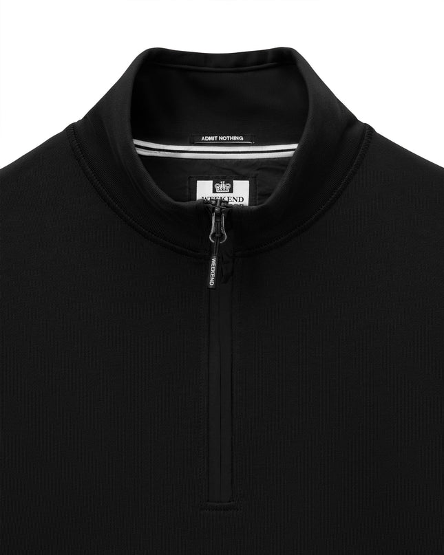 Weekend Offender Kraviz Quarter Zip Sweatshirt in Black 