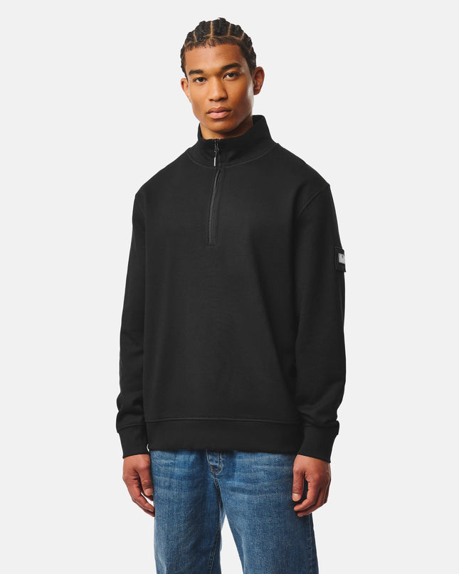 Weekend Offender Kraviz Quarter Zip Sweatshirt in Black 