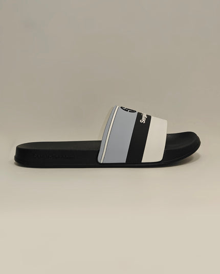Sergio Tacchini Caspio Sliders in Black/Skyway/White