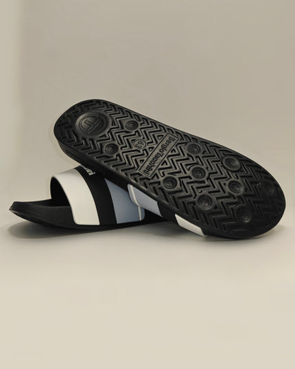 Sergio Tacchini Caspio Sliders in Black/Skyway/White