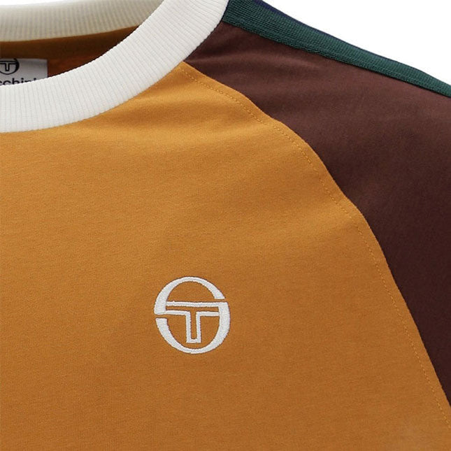 Sergio Tacchini Hadow Ringer Tee Pumpkin Spice/Chocolate - 304 Raw Menswear