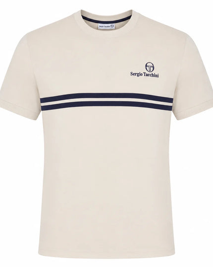 Sergio Tacchini Supermac Tee in Peyote/Maritime Blue