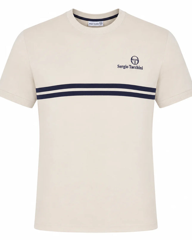 Sergio Tacchini Supermac Tee in Peyote/Maritime Blue