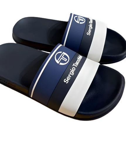 Sergio Tacchini Caspio Sliders in Navy/White