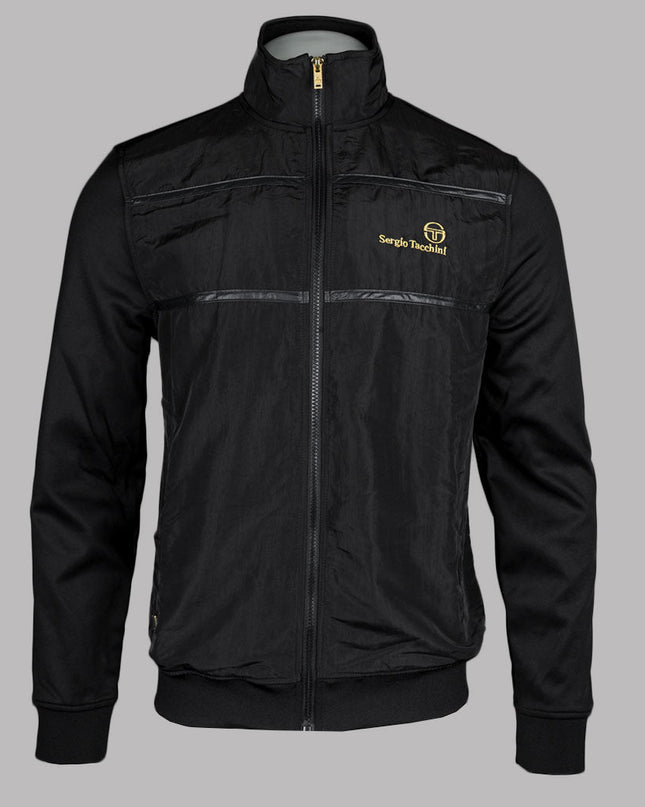 Sergio Tacchini Cassio Track Top in Black/Gold 