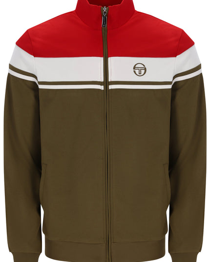 Sergio Tacchini Damarindo Track Top in Adrenaline Rush/Gardenia/Dark Oak