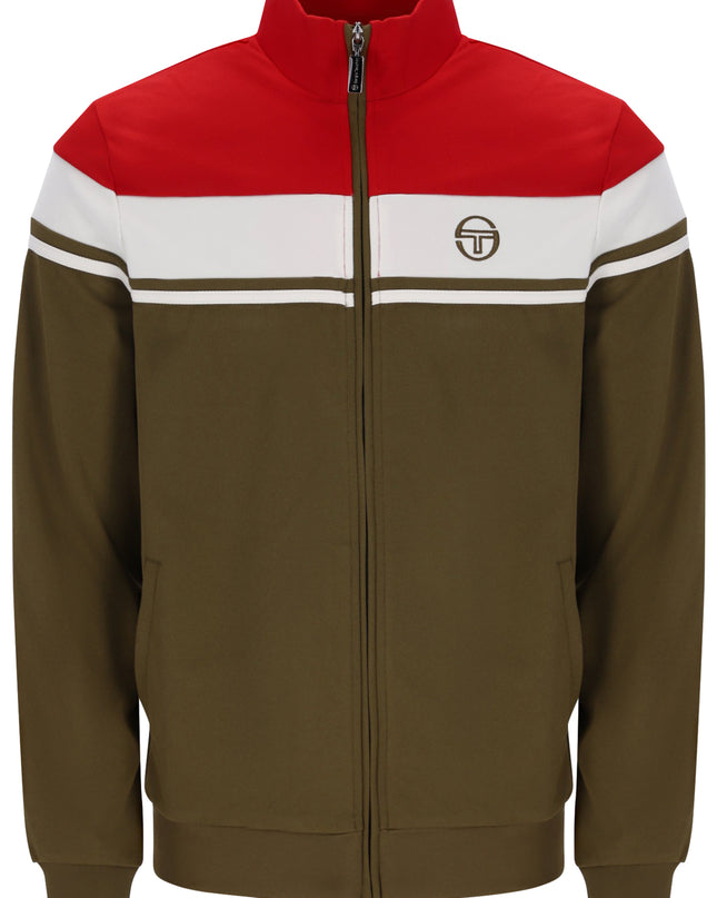 Sergio Tacchini Damarindo Track Top in Adrenaline Rush/Gardenia/Dark Oak