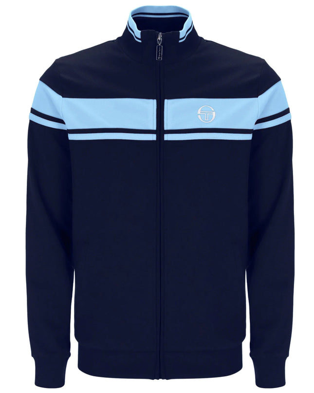 Sergio Tacchini Damarindo Track Top in Navy/Baltic Sea