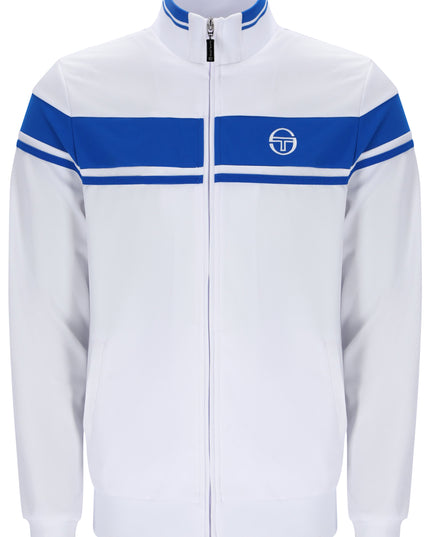 Sergio Tacchini Damarindo Track Top in White/Princess Blue