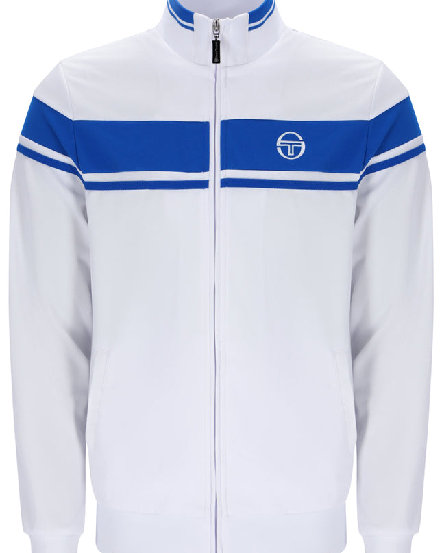 Sergio Tacchini Damarindo Track Top in White/Princess Blue