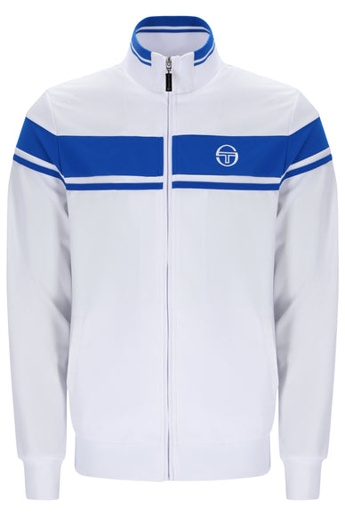 Sergio Tacchini Damarindo Track Top in White/Princess Blue