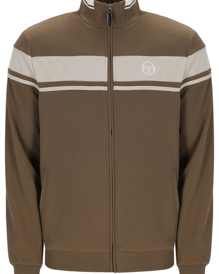 Sergio Tacchini Damarindo Track Top in Shitake/Peyote/Gardenia