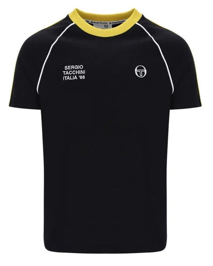 Sergio Tacchini Ghibli Davis Tee in Black/Yellow