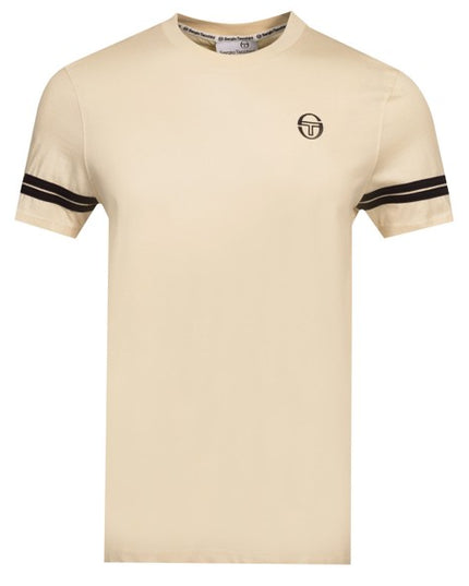 Sergio Tacchini Grello Crew Neck Tee in Ecru/NavySergio