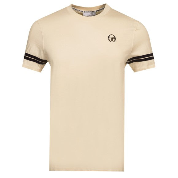 Sergio Tacchini Grello Crew Neck Tee in Ecru/NavySergio
