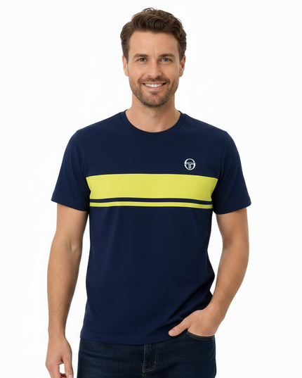 Sergio Tacchini Masters Tee Maritime Blue/Celery Green