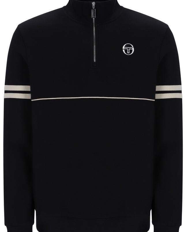 Sergio Tacchini Orion 1/4 Zip Track Top Black/Peyote