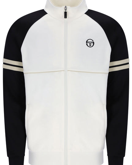 Sergio Tacchini Orion Track Top in Gardenia/Black/Peyote